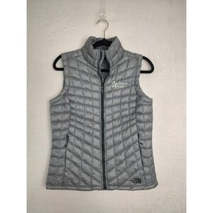 The North Face Thermoball Quilted Primaloft Puffer Vest Hike Womens S/P Gray